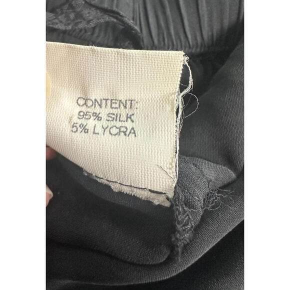 Yeohlee New York Silk Drawstring Wide Leg Pants Womens M Flowy Minimalist Black - Picture 6 of 7